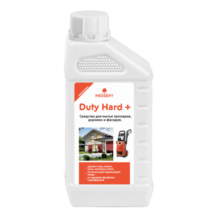 Duty Hard+ PROSEPT 1 л Концентрат щелочной низкопенный для мытья фасадов и дорожных покрытий
