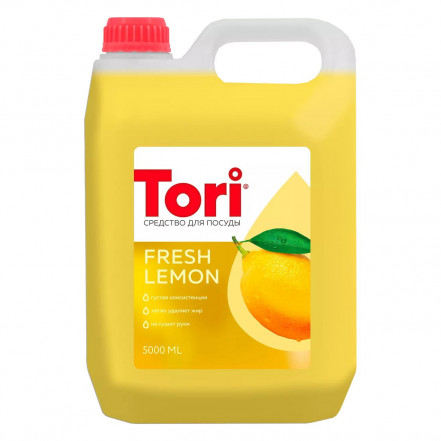 Tori Профлайн 5 л, средство для мытья посуды канистра Лимон